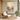 3D textured hand painted abstract horizon oil painting bringing cozy twilight warmth to a modern organic living room above a wooden credenza.