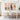 Dramatic misty pink and orange abstract canvas artwork set of 2 creating an inviting artistic atmosphere above a dark wood dining table.