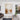Textured neutral wall art with burnt orange and white accents