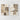 Hand-painted style abstract print set in beige and taupe